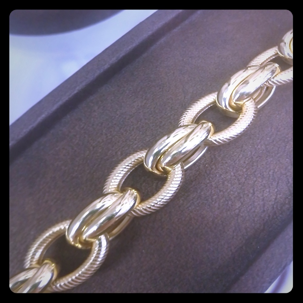 Sterling silver with 14k gold overlay bracelet